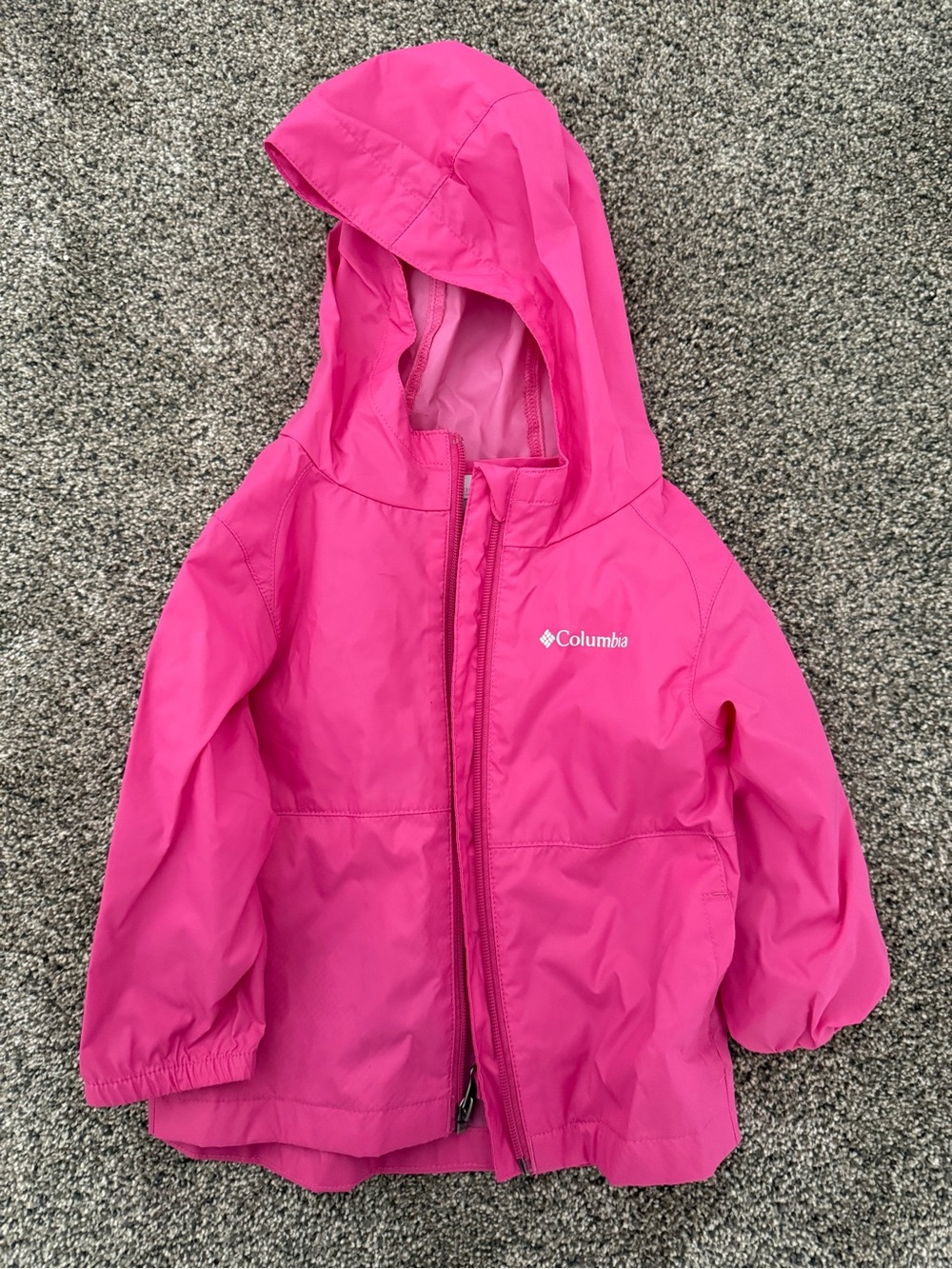 Columbia Kids' Pink Waterproof Hooded Raincoat 2T